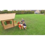 Masuta Copii Picnic si Activitati ZidZed de Gradina cu 2 bancute din lemn de Cedru AXI